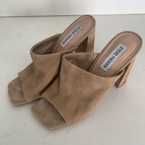Steve Madden Teles Slide Suede Heels 6.5
